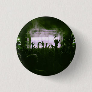 Badge Rond 2,50 Cm Foule et scène - Vert citron
