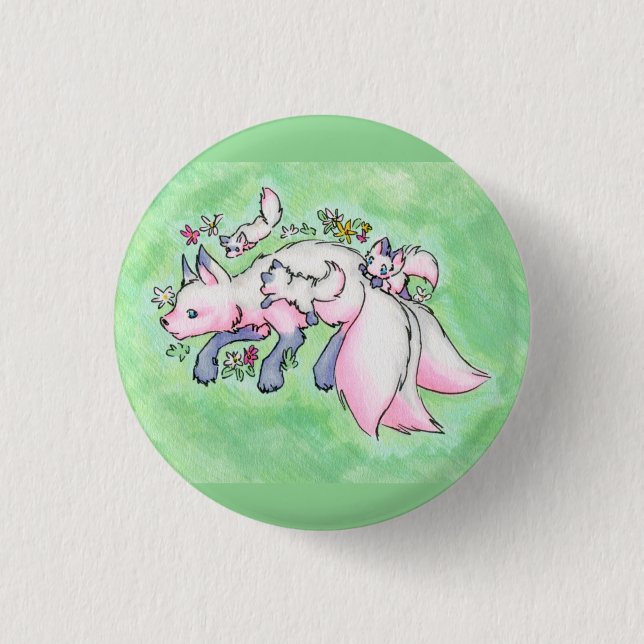 Badge Rond 2,50 Cm Fox (Devant)