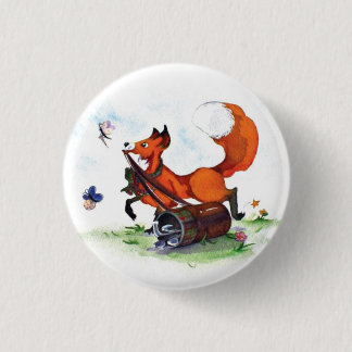 Badge Rond 2,50 Cm Fox jouant au golf le Pin