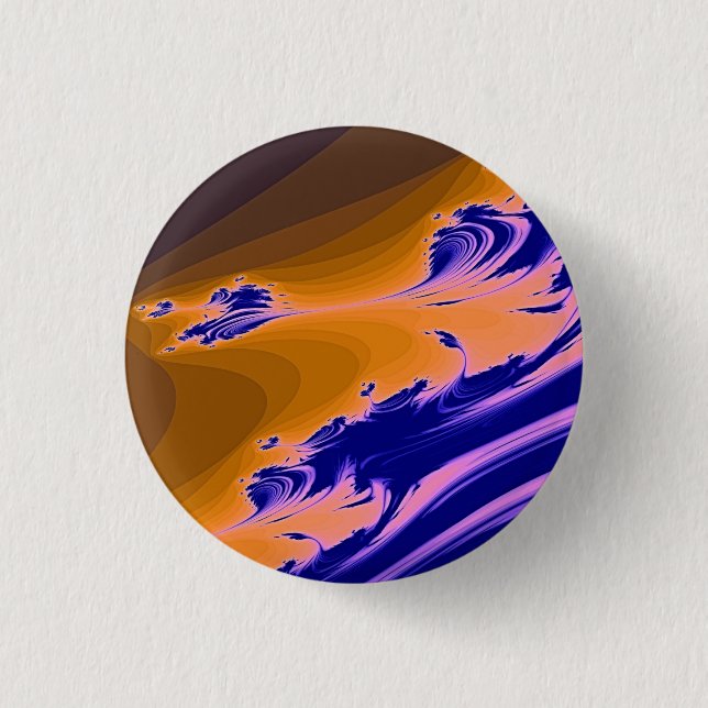 BADGE ROND 2,50 CM FRACTAL D'EAU (Devant)