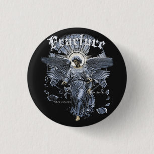 Badge Rond 2,50 Cm Fracture - Conception de streetwear gothique