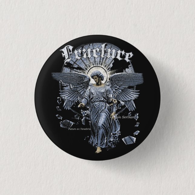 Badge Rond 2,50 Cm Fracture - Conception de streetwear gothique (Devant)