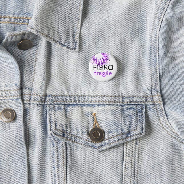 Badge Rond 2,50 Cm Fragile fibro - conscience invisible de maladie (En situation)