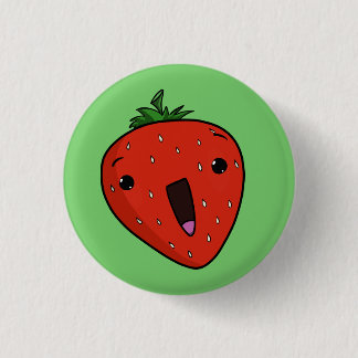 Badge Rond 2,50 Cm Fraise exaltée