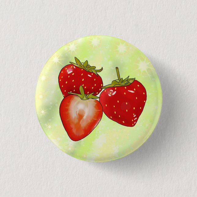 Badge Rond 2,50 Cm fraises (Devant)