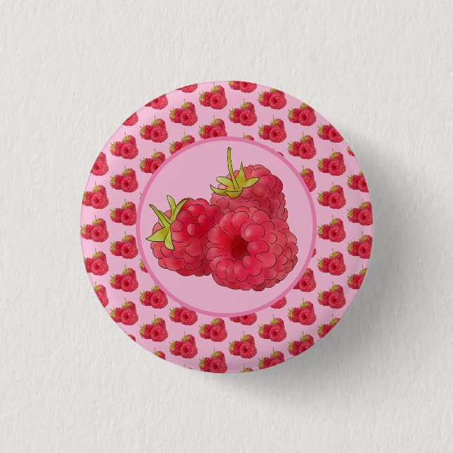 Badge Rond 2,50 Cm Framboises (Devant)