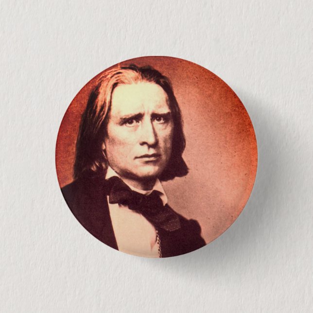 Badge Rond 2,50 Cm Franz Liszt (Devant)