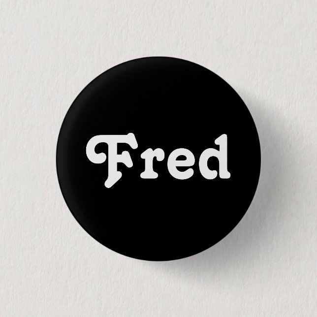Badge Rond 2,50 Cm Fred bouton (Devant)