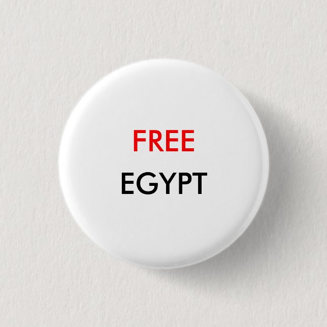 Badge Rond 2,50 Cm FREE EGYPT Button (Devant)