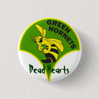 Badge Rond 2,50 Cm Frelons verts - romans morts de coeurs