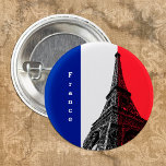 Badge Rond 2,50 Cm French flag & Eiffel Tower - France /sports fans<br><div class="desc">Buttons: France & Eiffel Tower - love my country and French flag travel,  holiday,  national patriots /sports fans</div>
