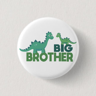 Badge Rond 2,50 Cm Frères Dinosaur, grand frère faire-part