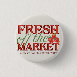 Badge Rond 2,50 Cm Fresh Off Market - Personnalisé Moderne Maridal