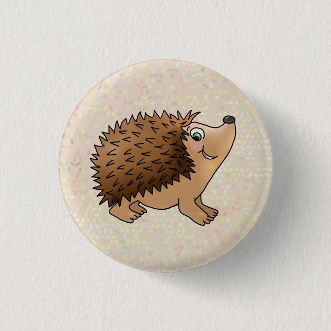 Badge Rond 2,50 Cm freundlicher Igel (Devant)