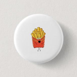 Badge Rond 2,50 Cm Frites, chips, thème chips chaudes