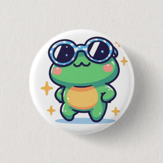 Badge Rond 2,50 Cm Frog with sunglasses