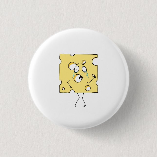 Badge Rond 2,50 Cm Fromage Gouda, thème fromage (Devant)