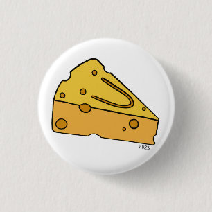 Badge Rond 2,50 Cm Fromage Mignon Rieur