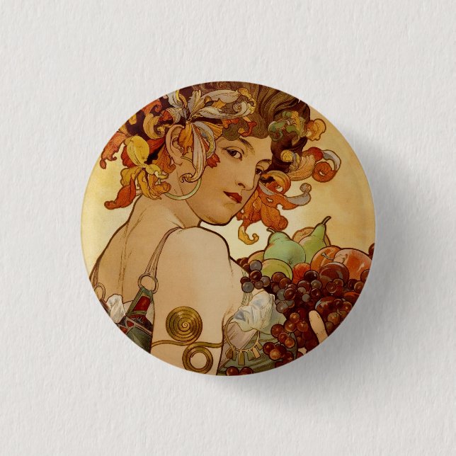 Badge Rond 2,50 Cm Fruits - Automne 1897 (Devant)