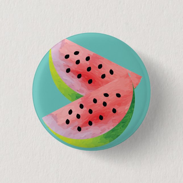 Badge Rond 2,50 Cm Fruits de pastèque (Devant)