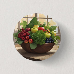 Badge Rond 2,50 Cm Fruits et légumes