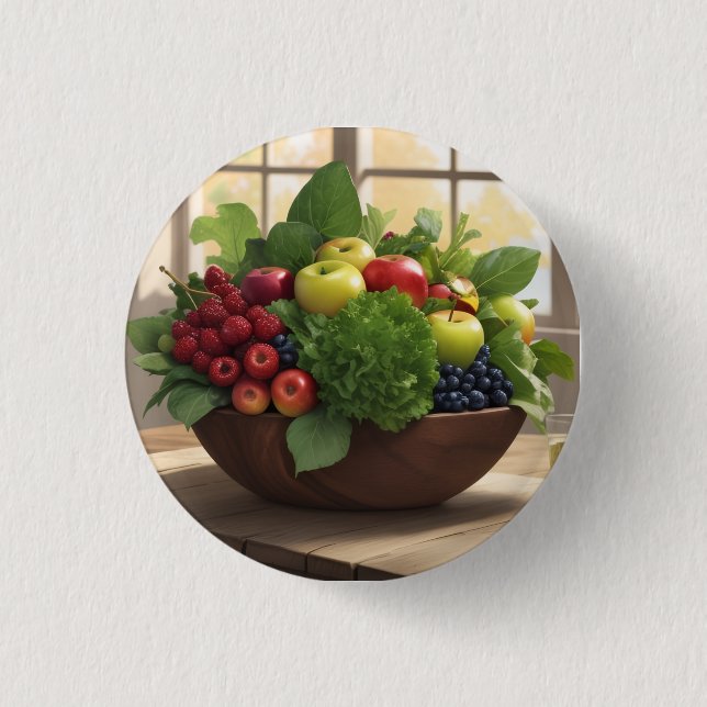 Badge Rond 2,50 Cm Fruits et légumes (Devant)