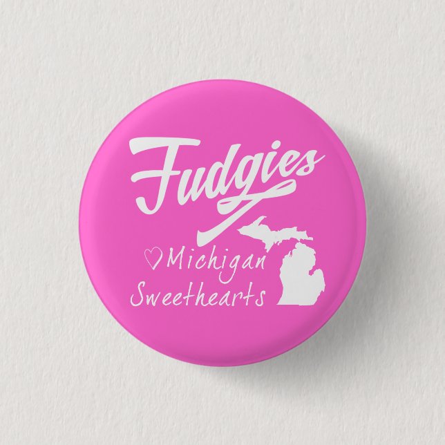 Badge Rond 2,50 Cm Fudgies Michigan (Devant)