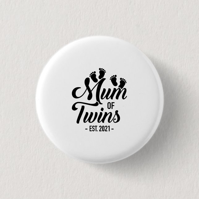 Badge Rond 2,50 Cm Fumée De Jumeaux 2021 (Devant)
