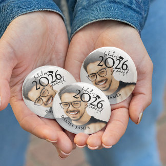 Badge Rond 2,50 Cm Fun Look who's Graduated Photo Graduation