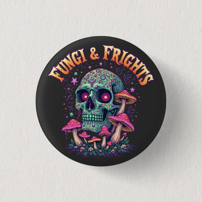 Badge Rond 2,50 Cm Fungi & Frayeurs  (Devant)