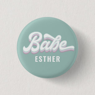 Badge Rond 2,50 Cm Funky rétro des années 80 pastel bachelorette mari