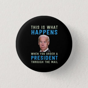 Badge Rond 2,50 Cm Funny Anti Joe Biden Conservateur