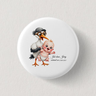 Badge Rond 2,50 Cm Funny designed sticker buttons baby shower adjust 