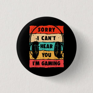 Badge Rond 2,50 Cm Funny Gamer Shirt pour Ados garçons Jeu vidéo pour