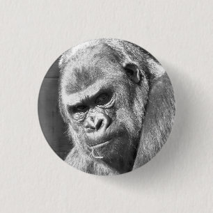 BADGE ROND 2,50 CM FUNNY GORILLA