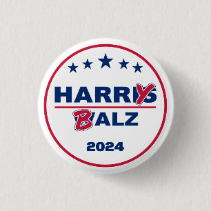 Badge Rond 2,50 Cm Funny Harris Walz 2024 Harry Balz 2024