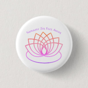 Badge Rond 2,50 Cm Funny Namaste À 6 Pieds