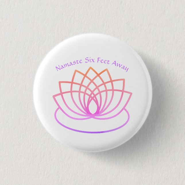 Badge Rond 2,50 Cm Funny Namaste À 6 Pieds (Devant)