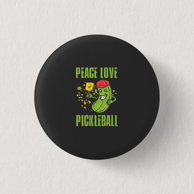 Badge Rond 2,50 Cm Funny Pickleball (Devant)