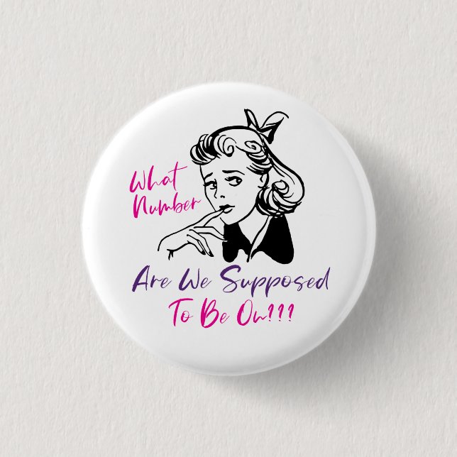 Badge Rond 2,50 Cm Funny Pink noir Bunco (Devant)