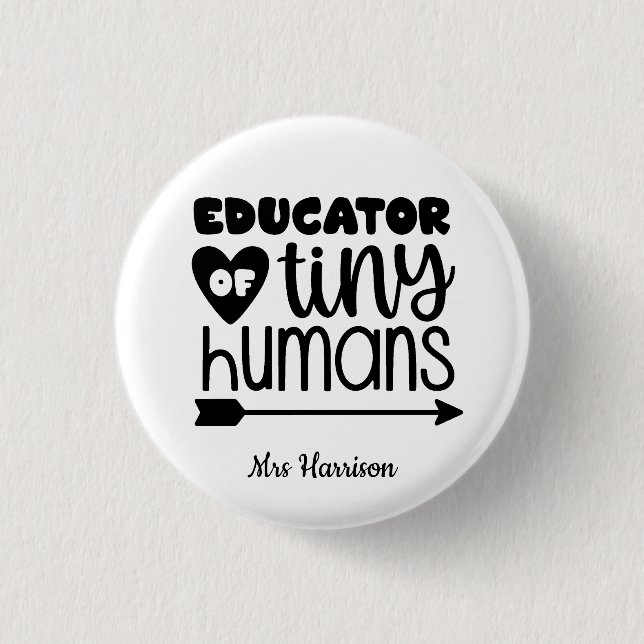 Badge Rond 2,50 Cm Funny Teacher cadeau personnalisé (Devant)