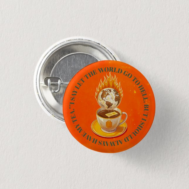 Badge Rond 2,50 Cm Fyodor Dostoevsky, citation de thé (Devant & derrière)