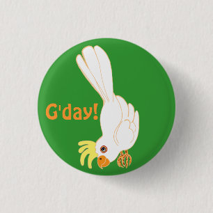 Badge Rond 2,50 Cm G. day dit galah australienne