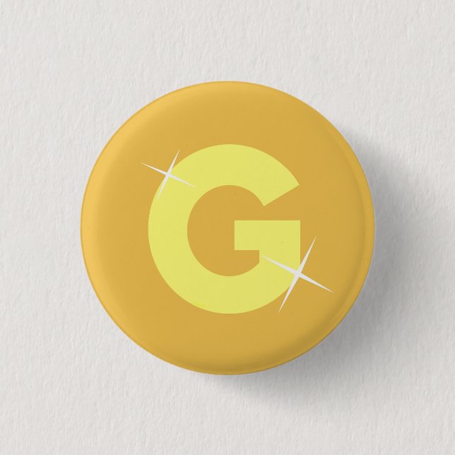 Badge Rond 2,50 Cm G pour l'or (Devant)