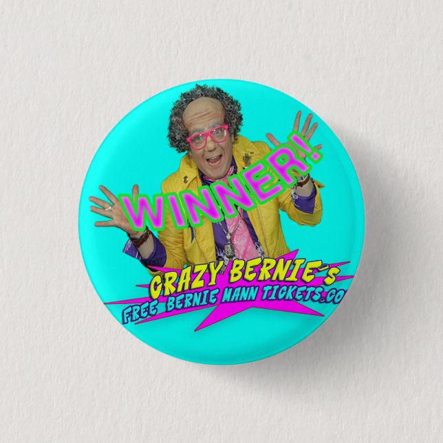 Badge Rond 2,50 Cm GAGNANT ! Bouton ! (Devant)