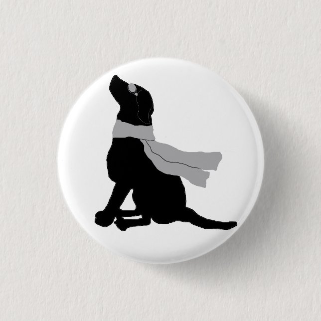 Badge Rond 2,50 Cm Gaietés et silhouette de bouton-Finn de monstres (Devant)