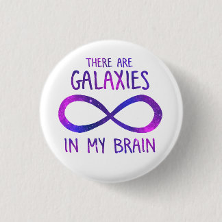 Badge Rond 2,50 Cm Galaxies dans mon cerveau