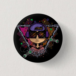 Badge Rond 2,50 Cm Gamer Boy