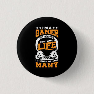 Badge Rond 2,50 Cm Gamer Gift   Fière D'Être Un Joueur
