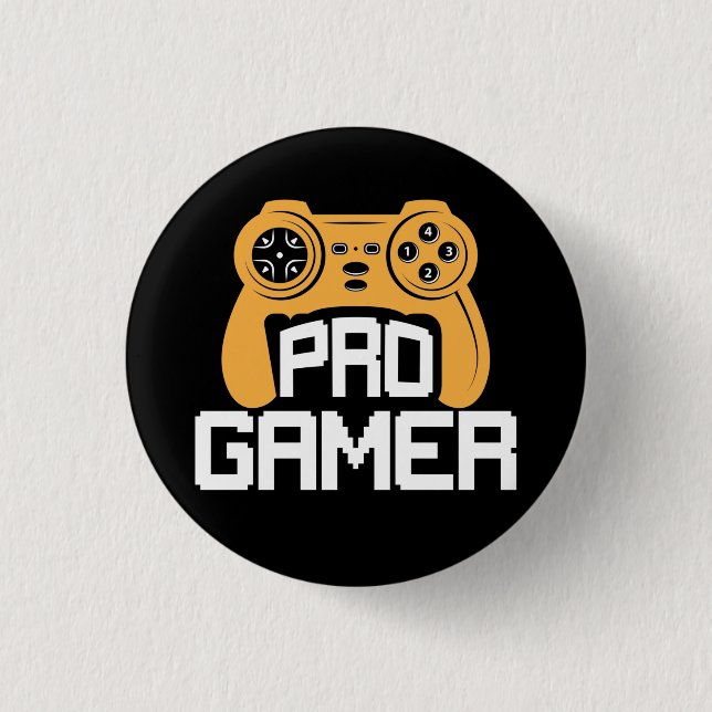 Badge Rond 2,50 Cm Gamer professionnel (Devant)